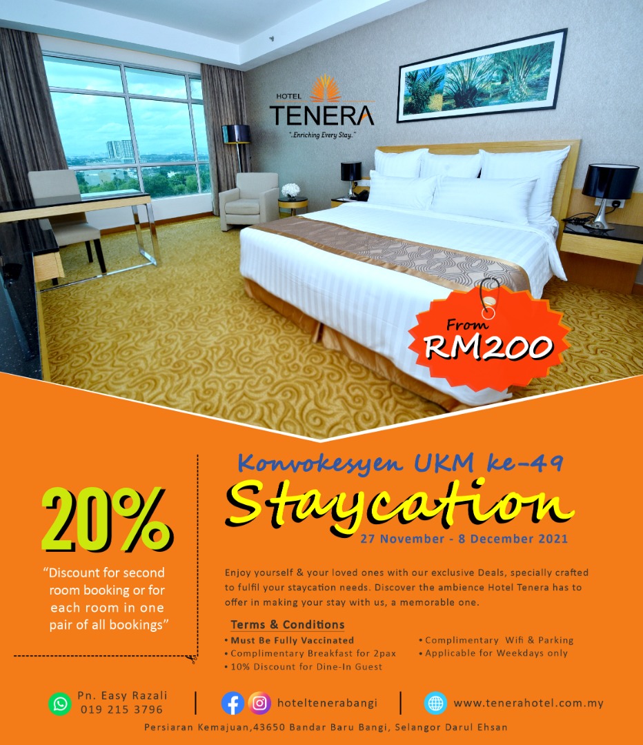 Tawaran Istimewa Hotel Tenera Bangi Konvokesyen Ukm