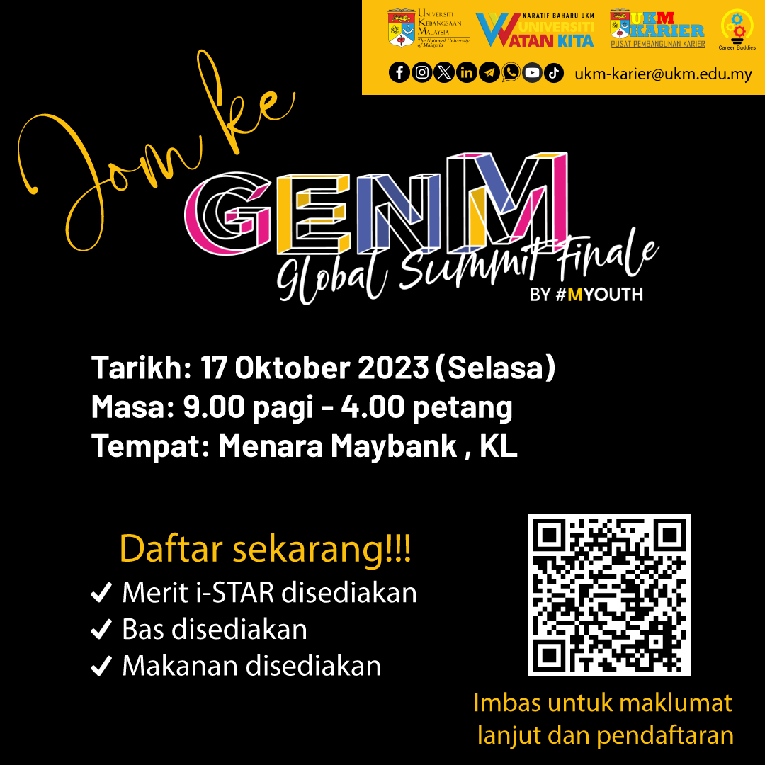 GenM Global Summit 2023 Finale PUSAT PEMBANGUNAN KARIER UKM UKM