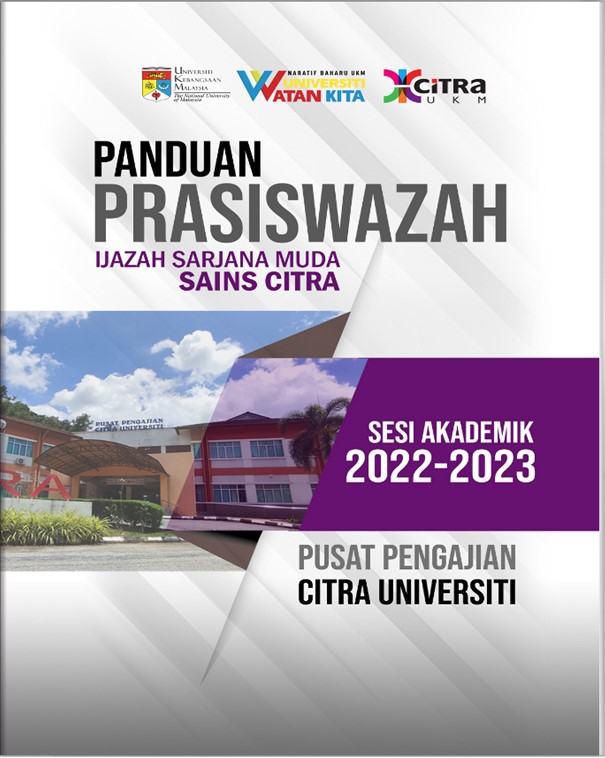UNDERGRADUATE GUIDEBOOK FOR BACHELOR OF CITRA SCIENCE PROGRAM ACADEMIC SESSION 2022-2023