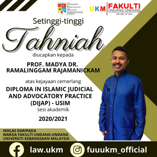 Tahniah diucapkan kepada Prof. Madya Dr. Ramalinggam Rajamanickam atas ...