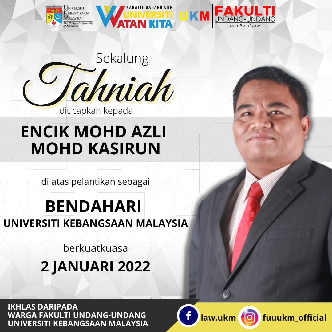 Sekalung Tahniah Diucapkan Kepada Encik Mohd Azli Mohd Kasirun Di Atas 