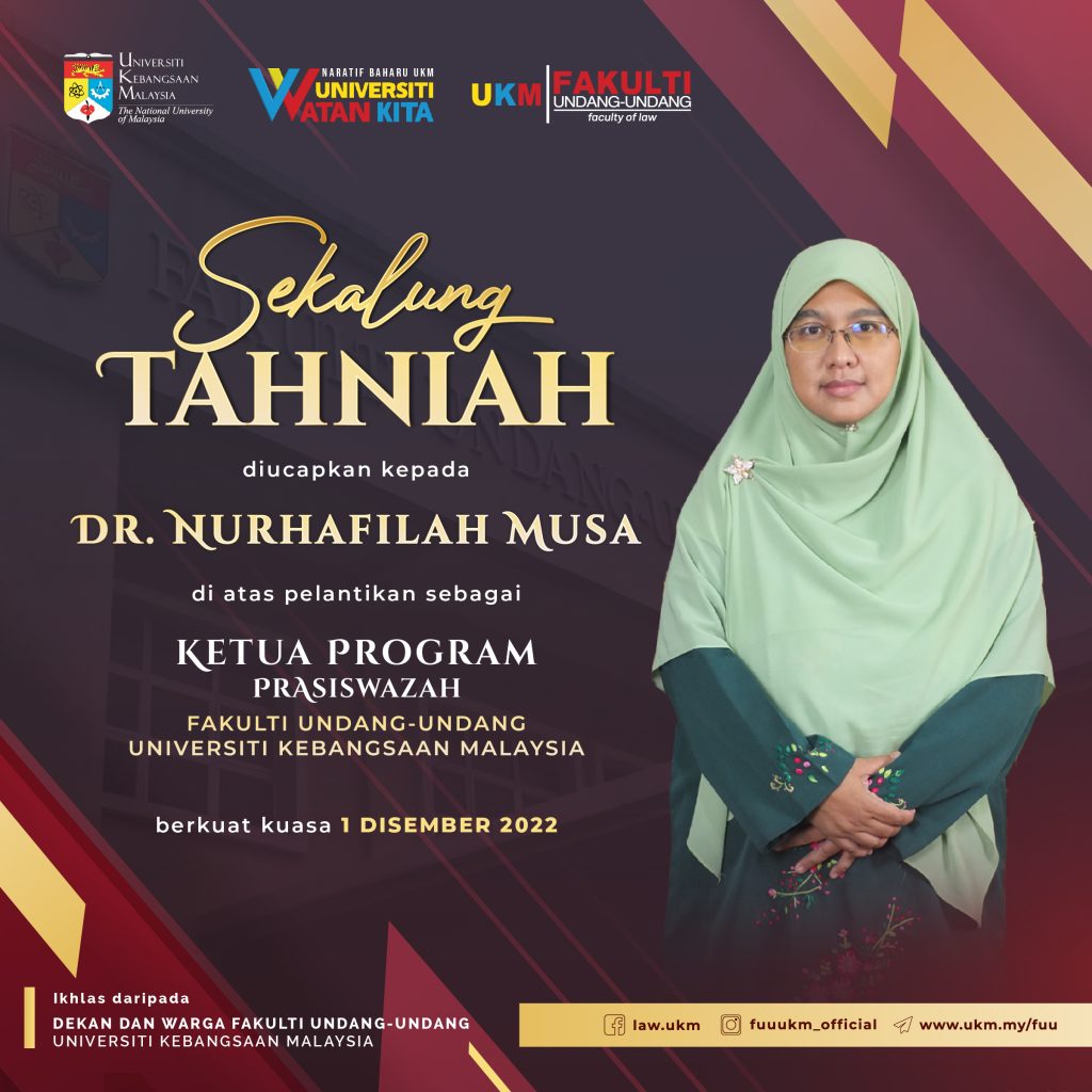 SEKALUNG TAHNIAH DIUCAPKAN KEPADA DR. NURHAFILAH MUSA DI ATAS ...