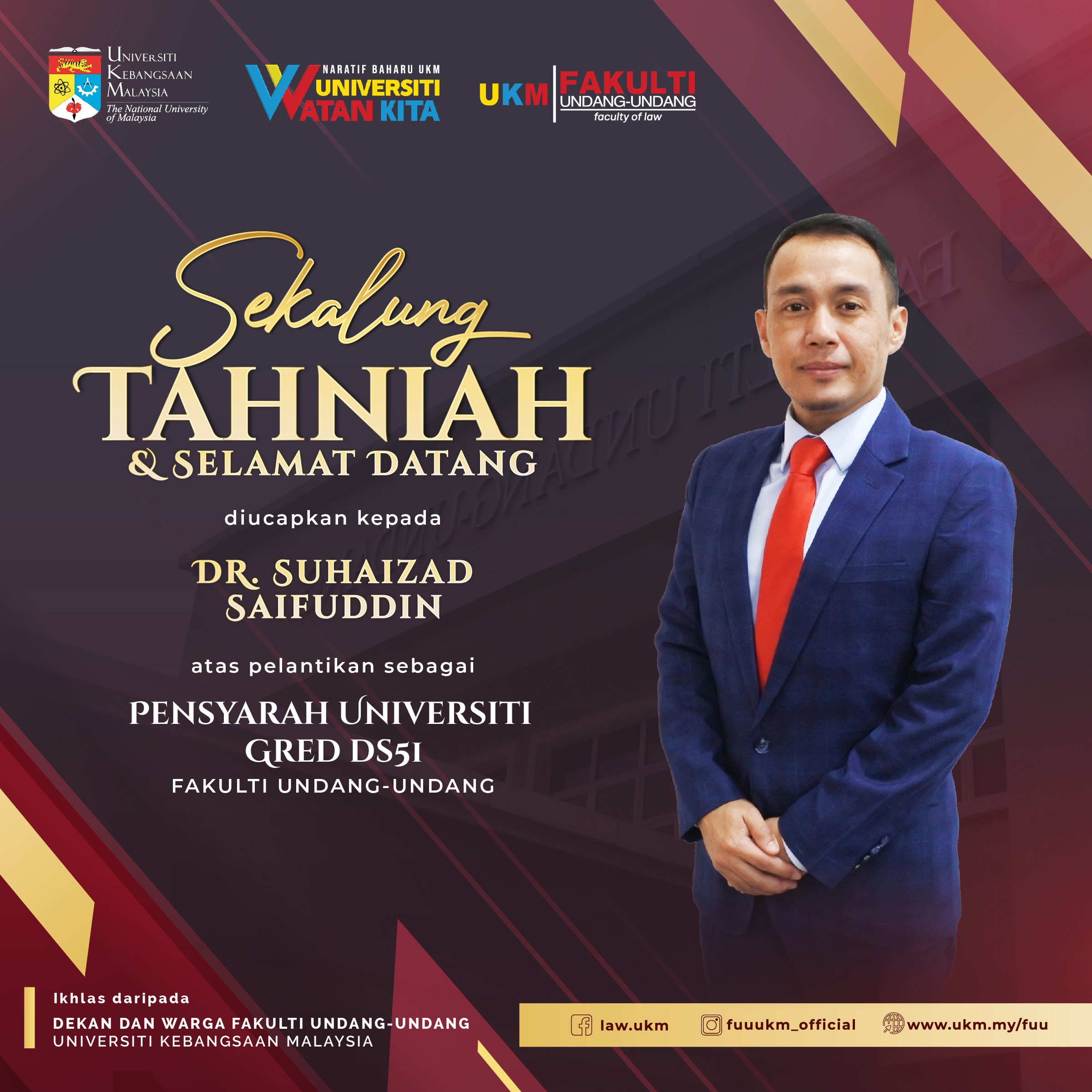 Sekalung Tahniah & Selamat Datang diucapkan kepada Dr. Suhaizad ...