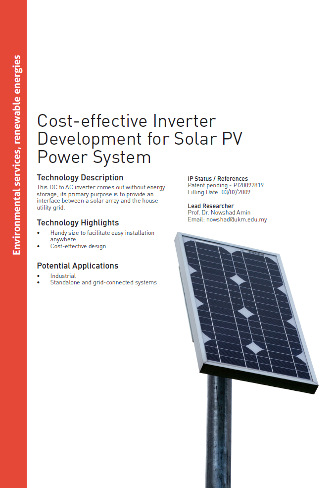 3_049_Cost-Effective Inverter Development for Solar PV Power System