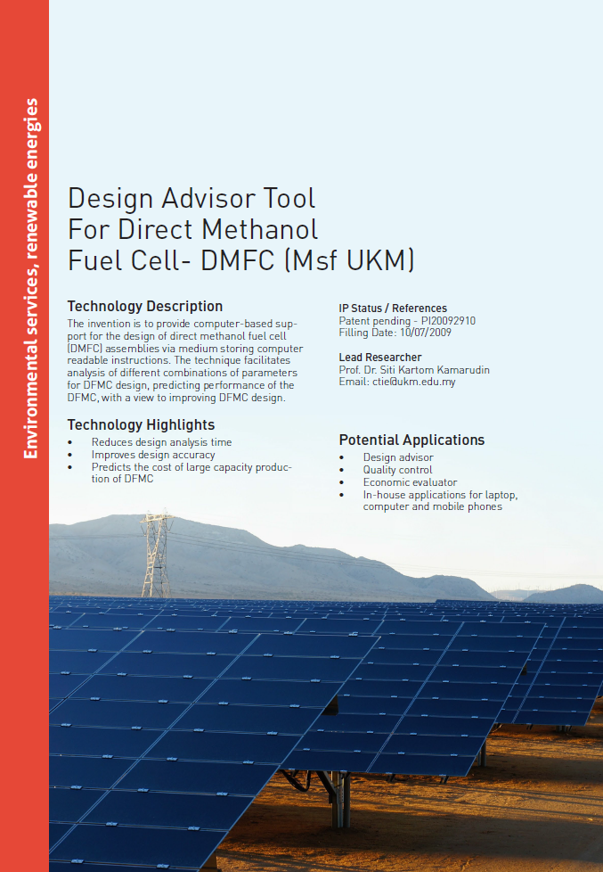 3_065_Design Advisor Tool for Direct Methanol Fuel Cell – DMFC (Msf UKM)