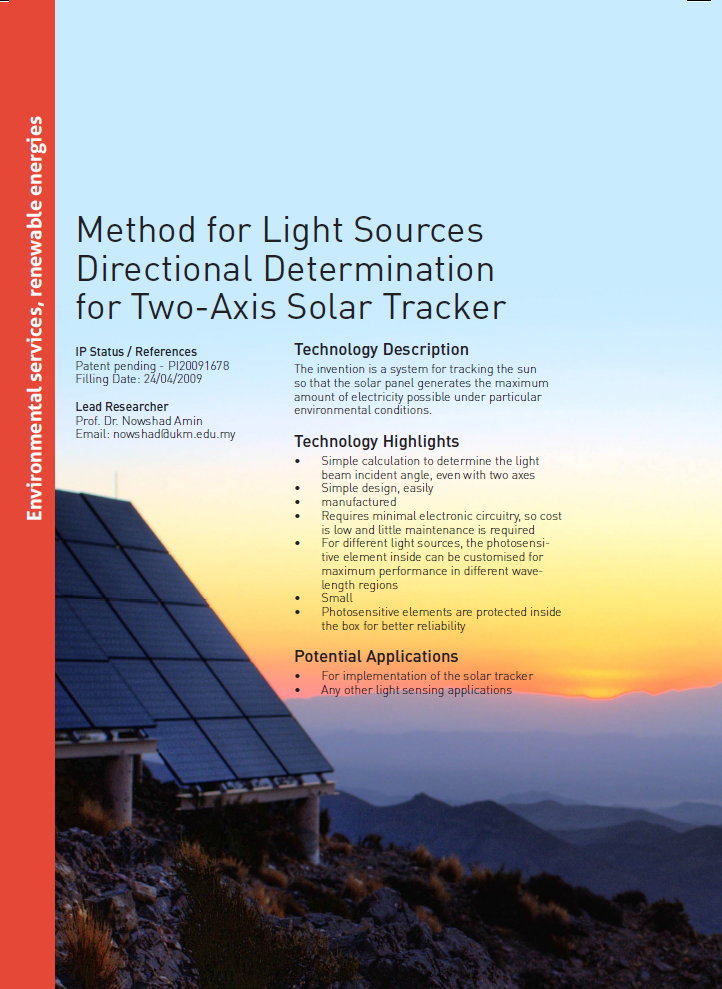 3_073_Method for Light Sources Directional Determination for Two-Axis Solar Tracker