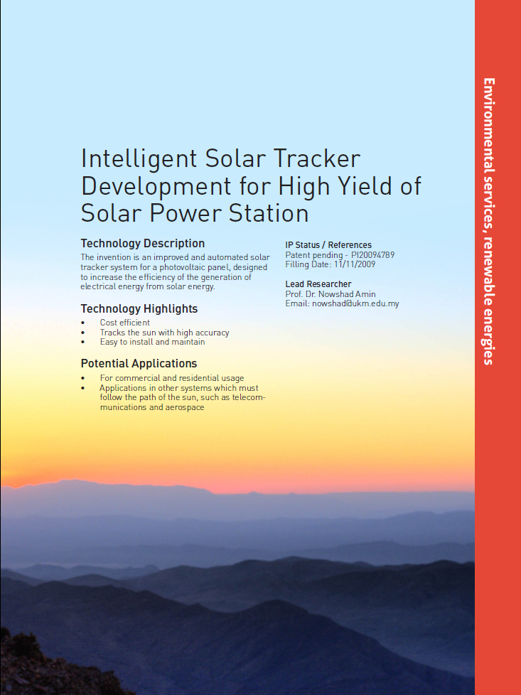 3_074_Intelligent Solar Tracker Development for Hight Yield of Solar Power Station