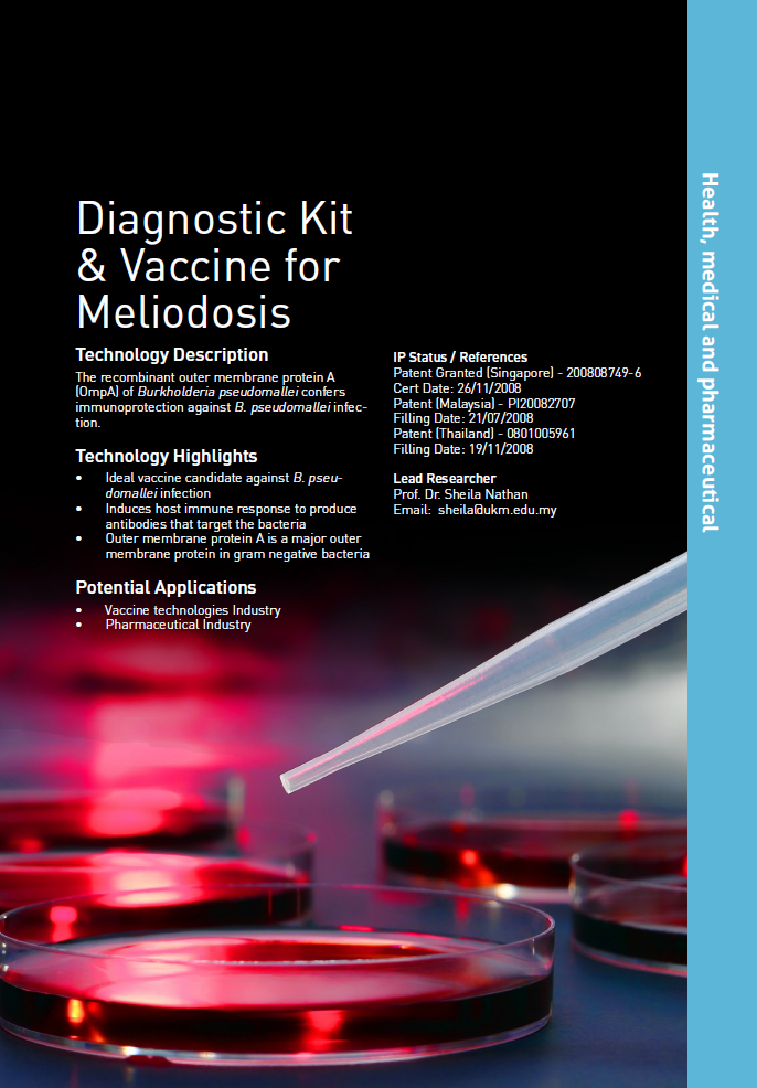 11_157_Diagnostic Kit & Vaccine for Meliodosis