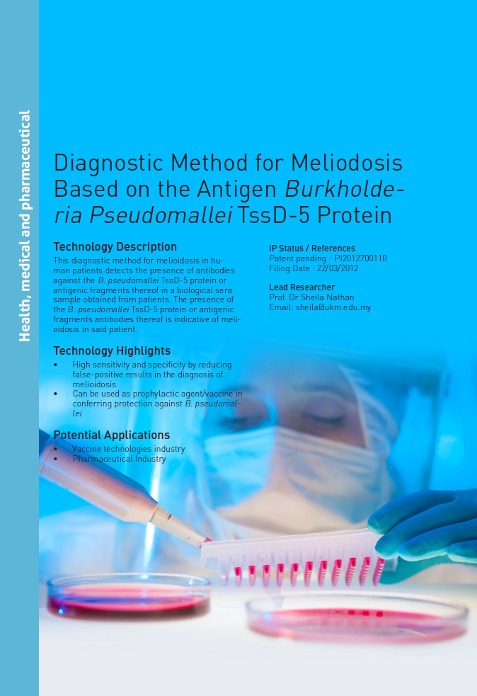 11_158_Diagnostic Method for Meliodosis Based on the Antigen Burkholde­ria Pseudomallei TssD-5 Protein