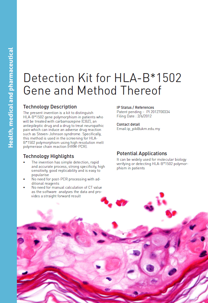 11_160_Detection Kit for HLA-B*1502 Gene and Method Thereof