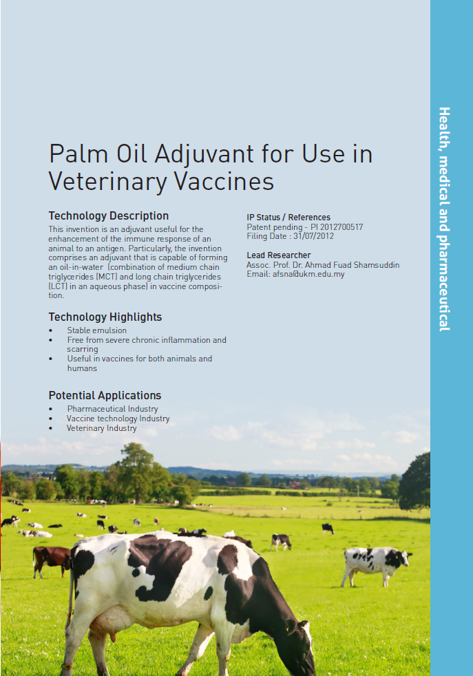 11_175_Palm Oil Adjuvant for Use in Veterinary Vaccines