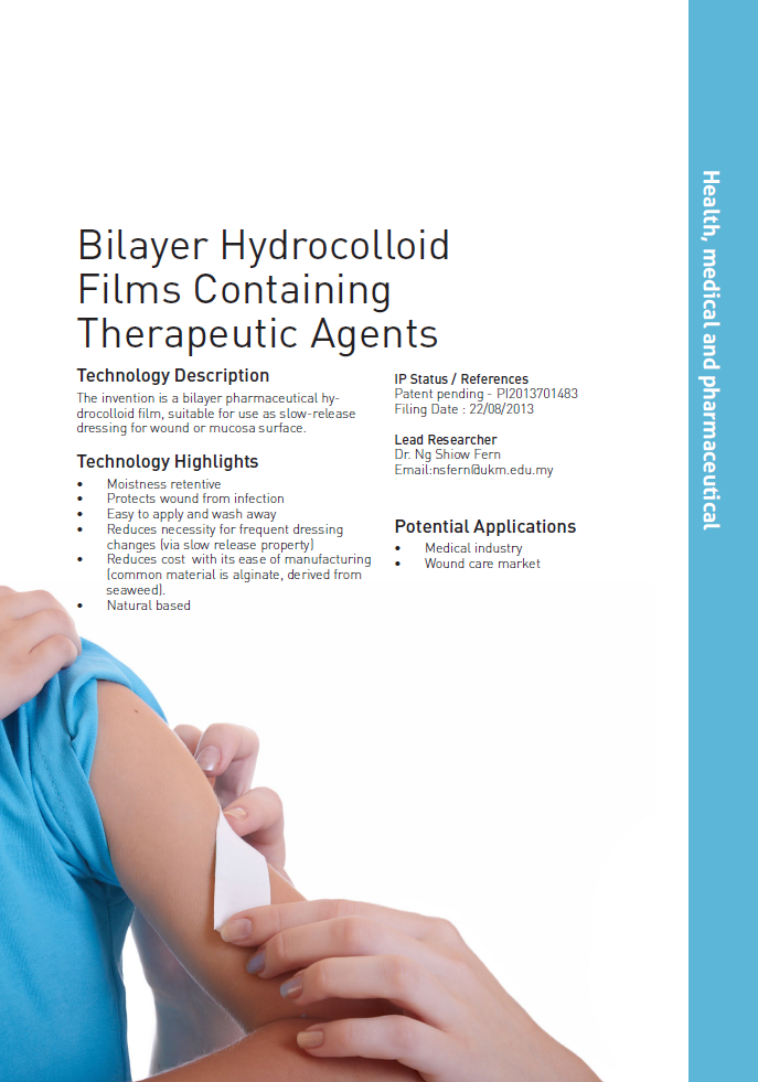 11_181_Bilayer Hydrocolloid Films Containing Therapeutics Agents