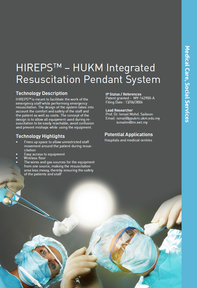 11_201_HIREPS™ - HUKM Integrated Resuscitation Pendant System