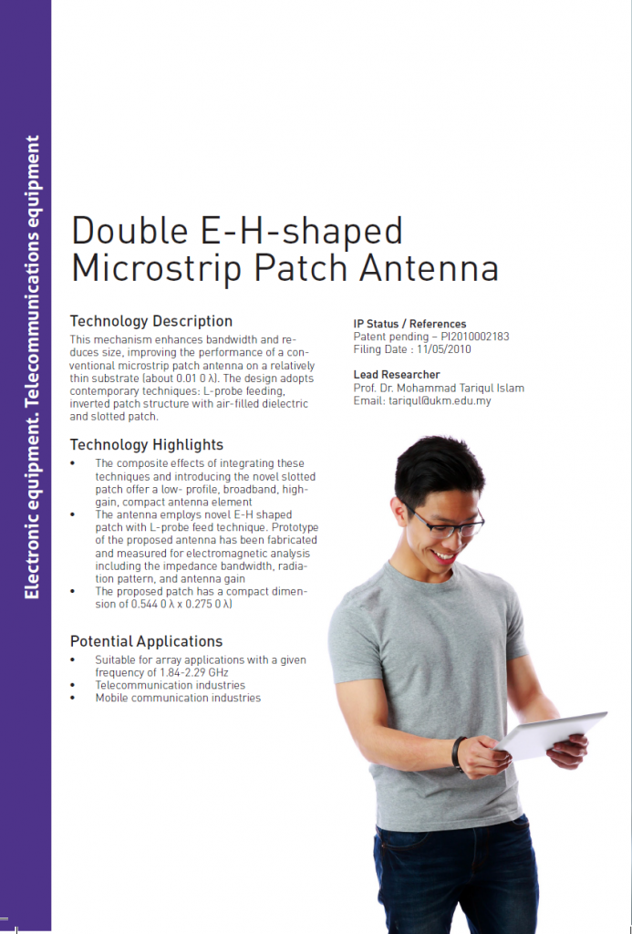 6_114_Double E-H-shaped Microstrip Patch Antenna