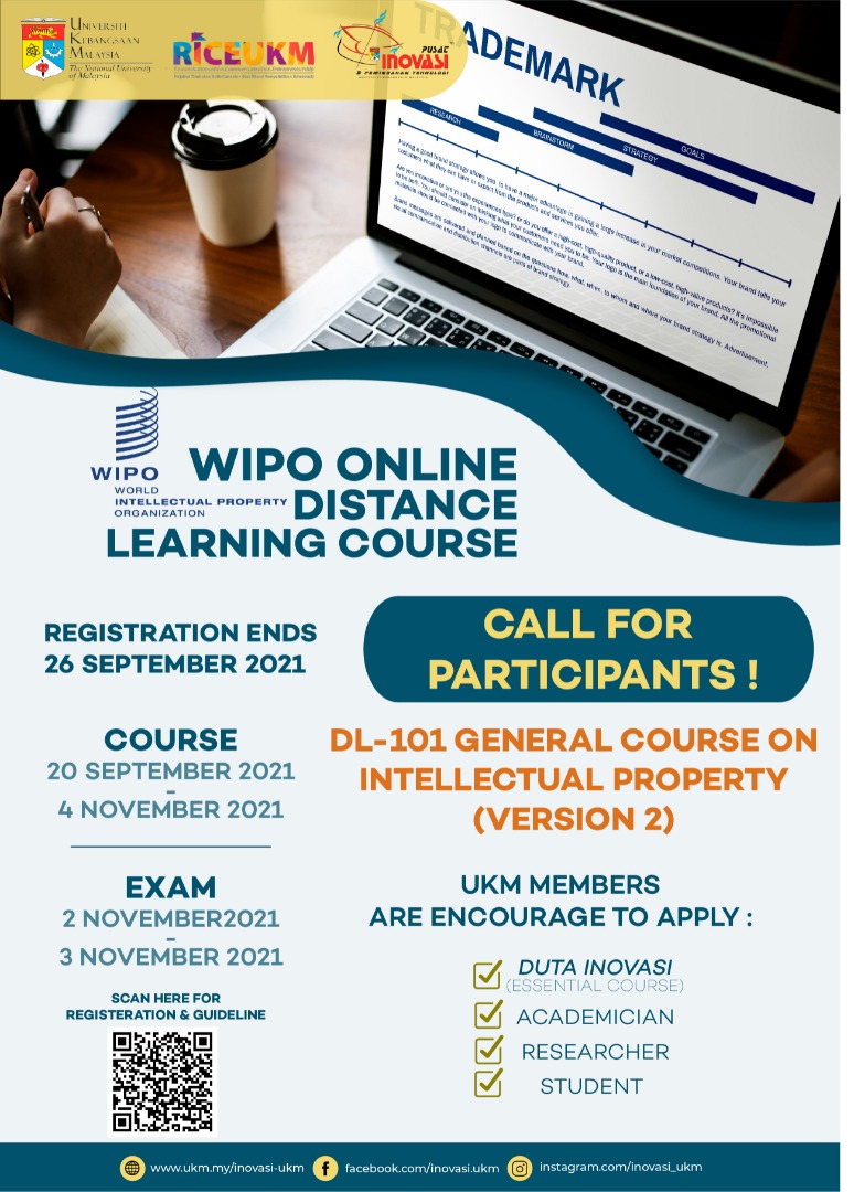 WIPO ONLINE DISTANCE LEARNING COURSE DL101 GENERAL COURSE ON