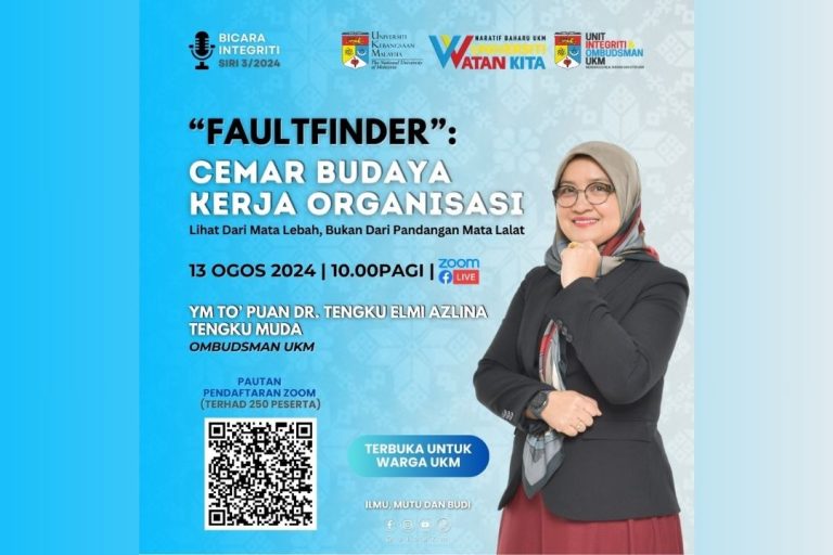 Hebahan: Bicara Integriti Siri 3/2024: “Faultfinder”: Cemar Budaya Kerja Organisasi