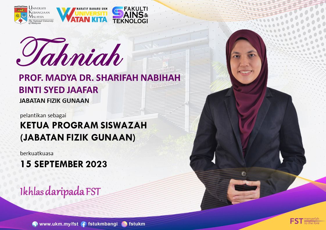 Tahniah PM Dr. Sharifah Nabihah binti Syed Jaafar! – Department of ...