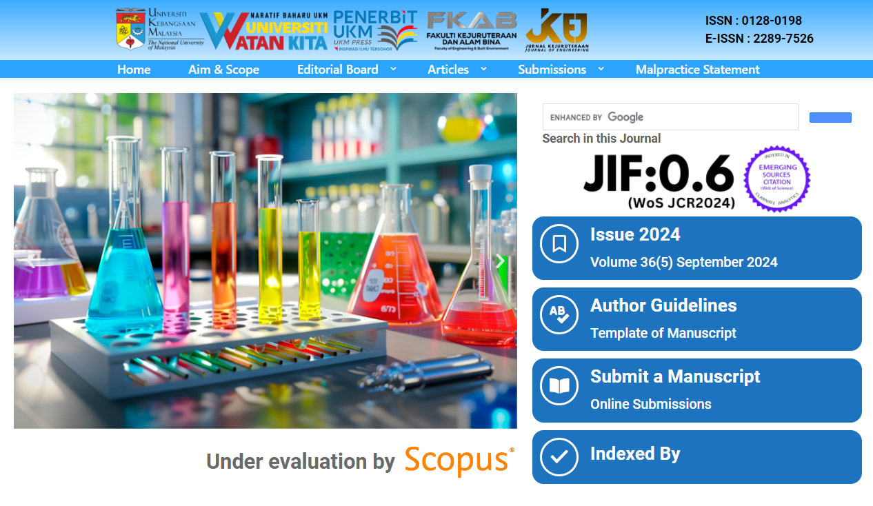 Jurnal Kejuruteraan (Journal of Engineering)