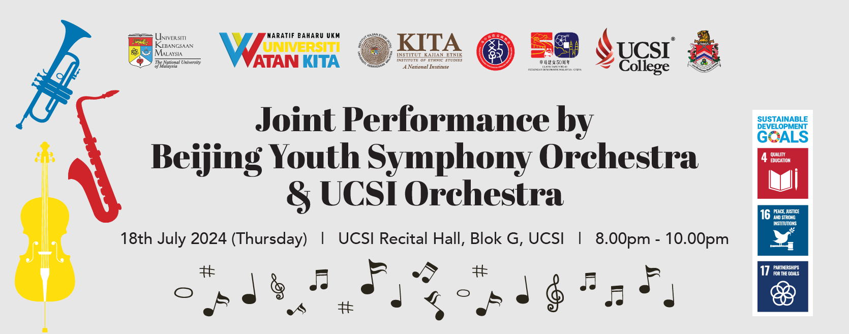 Beijing Youth Orchestra & UCSI Orchestra Joint Performance 18 July 2024