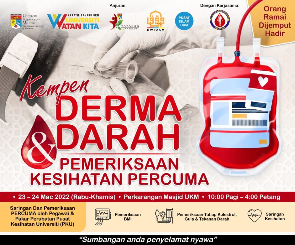 KEMPEN DERMA DARAH & PEMERIKSAAN KESIHATAN DI MASJID UNIVERSITI - Pusat ...