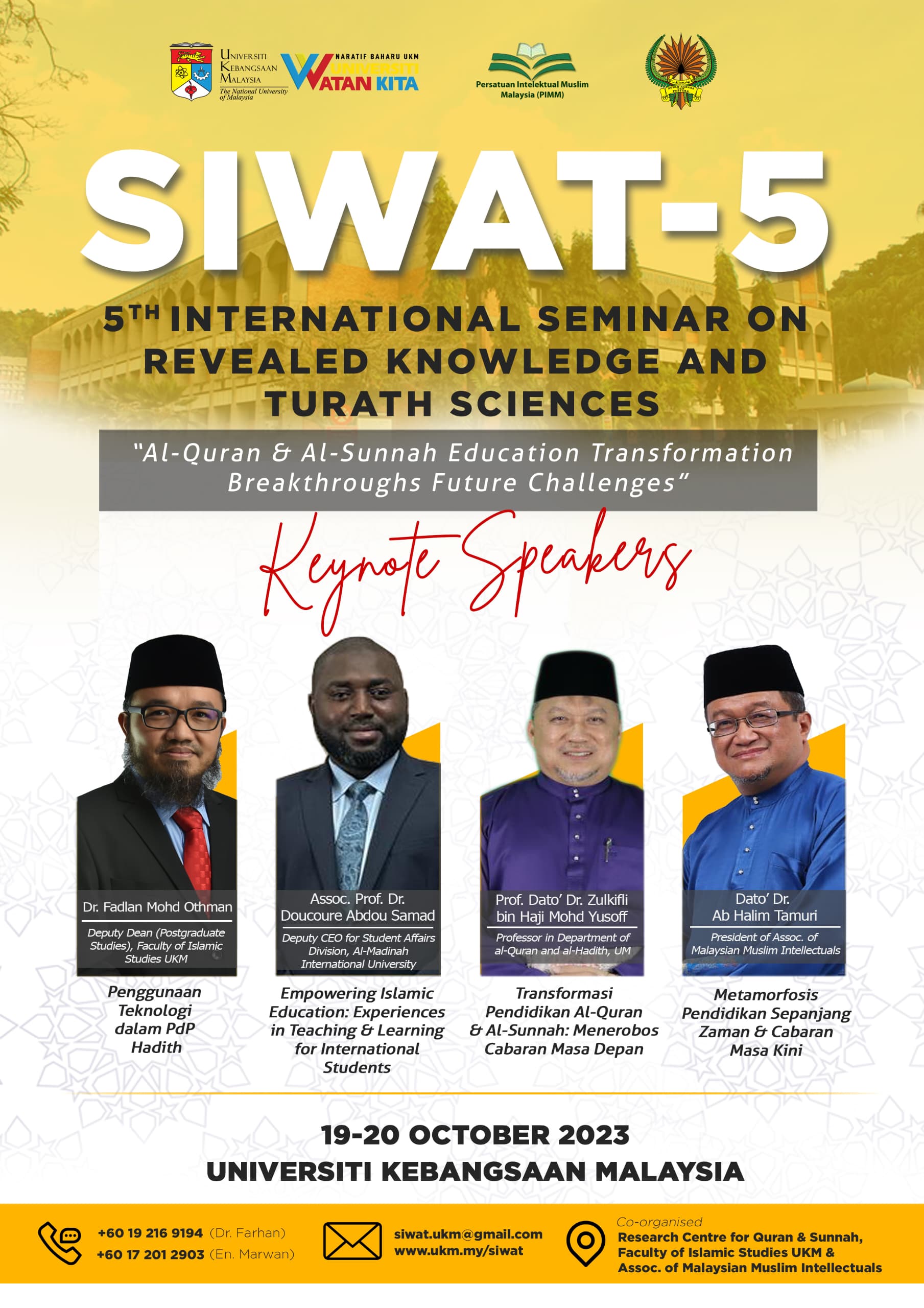 Keynote Speaker – International Seminar On Revealed Knowledge And ...