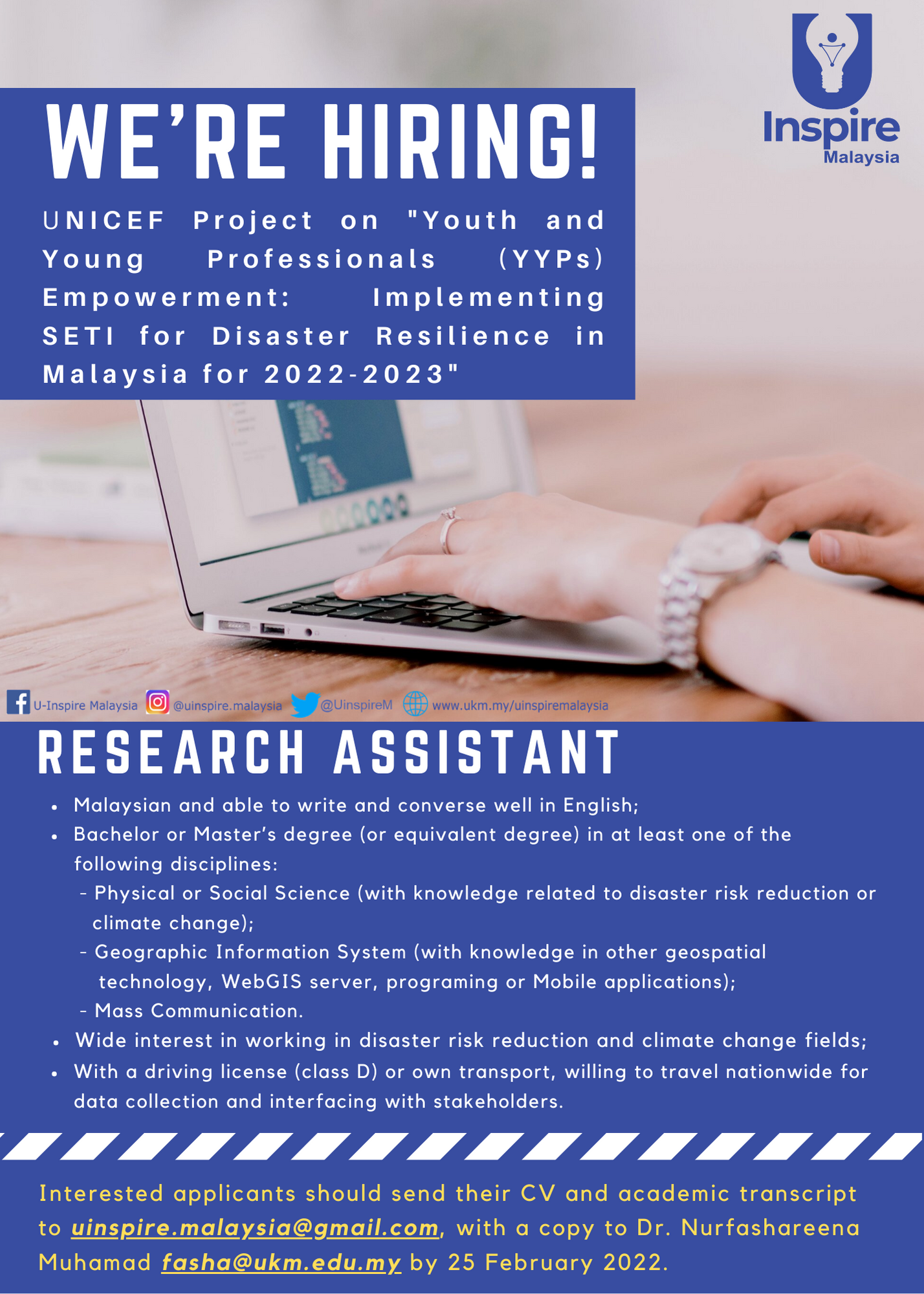 research assistant vacancy ukm 2022