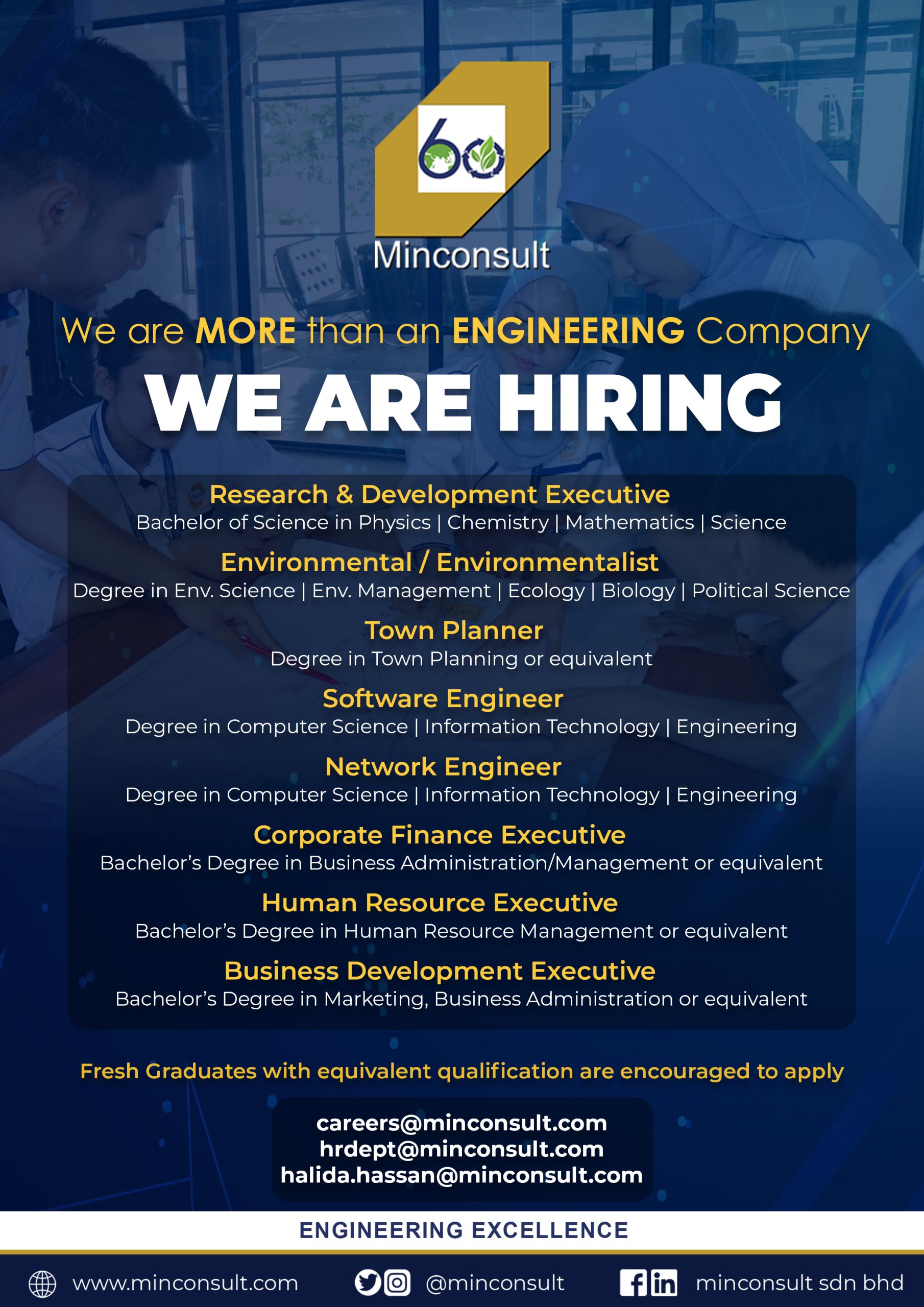 Career opportunity @ Minconsult Sdn. Bhd. | PUSAT PEMBANGUNAN KARIER ...