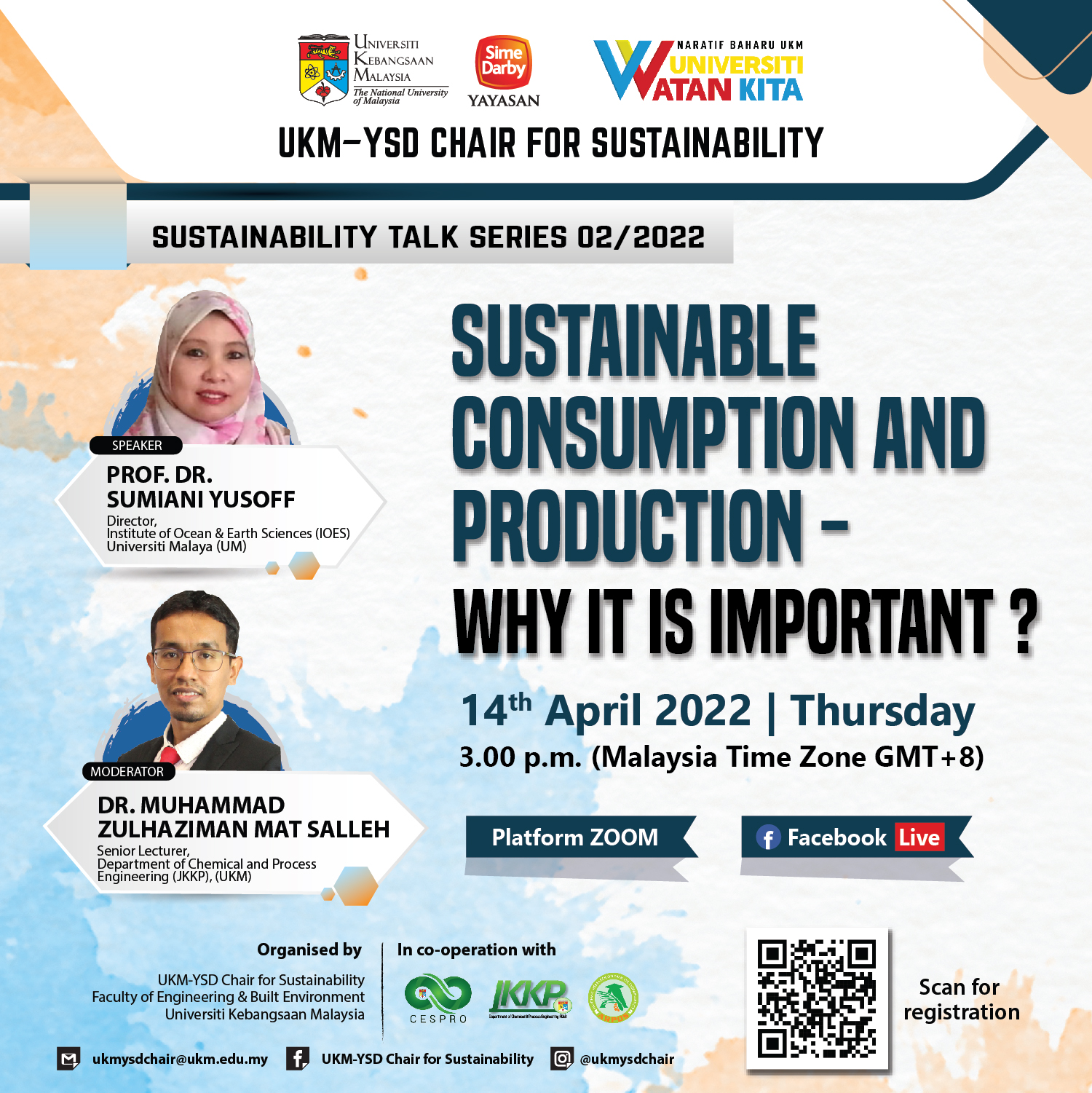 Sustainability Talk Series 2/2022 - UKM-YSD Chair For Sustainability