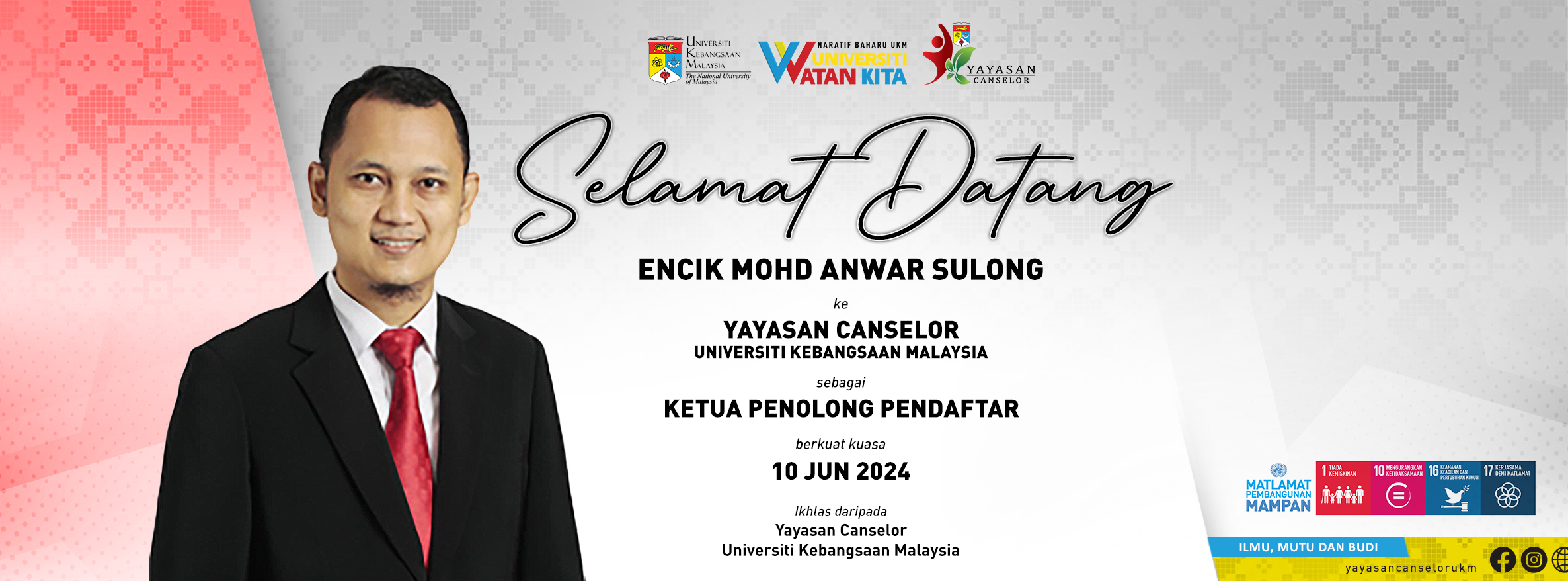 BANNER SELAMAT DATANG-En. Mohd Anwar Sulong