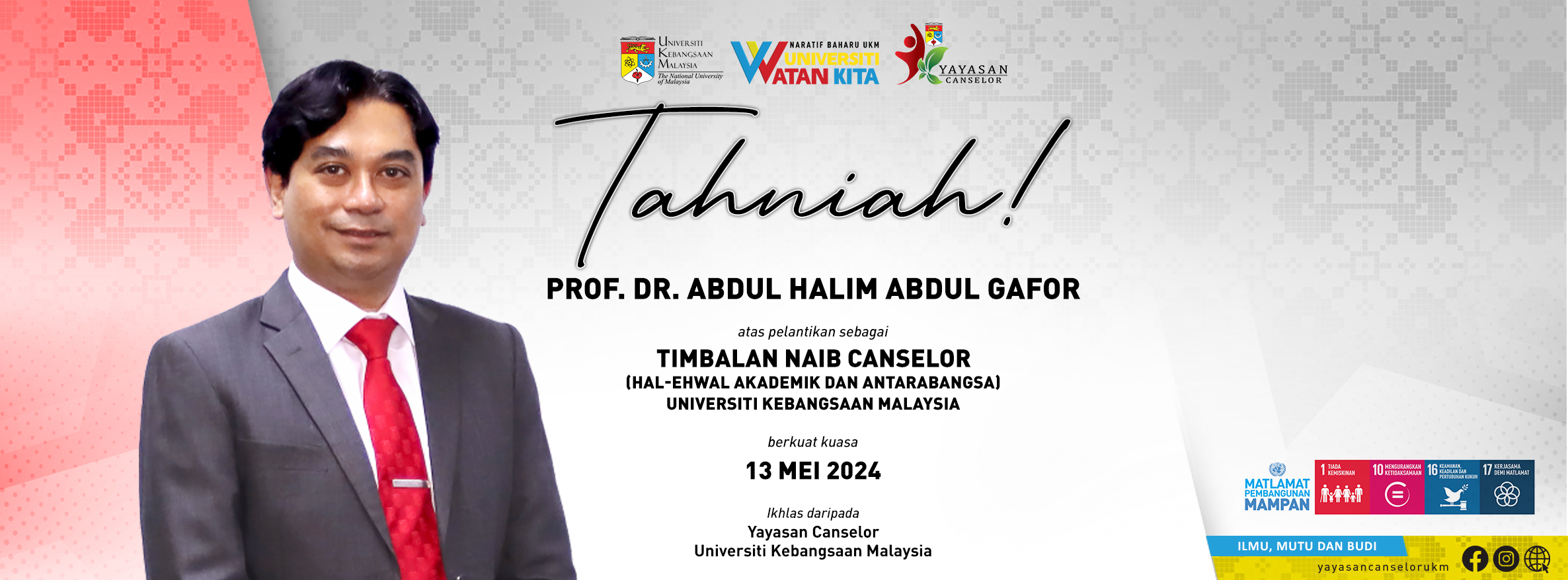 BANNER TAHNIAH-Prof. Dr. Abdul Halim Abdul Gafor